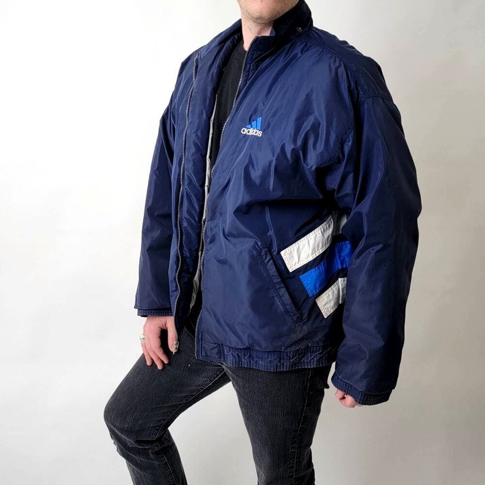 Vintage Y2k adidas Quilted Puffer Jacket Parka - XL - Picture 9 of 10